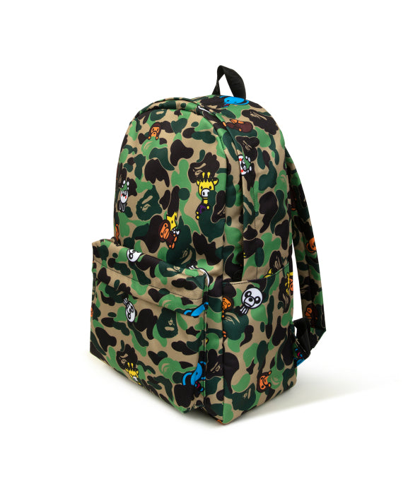 BABY MILO LARGE BACKPACK - CAMO PRINT WITH JUNLE FRIENDS