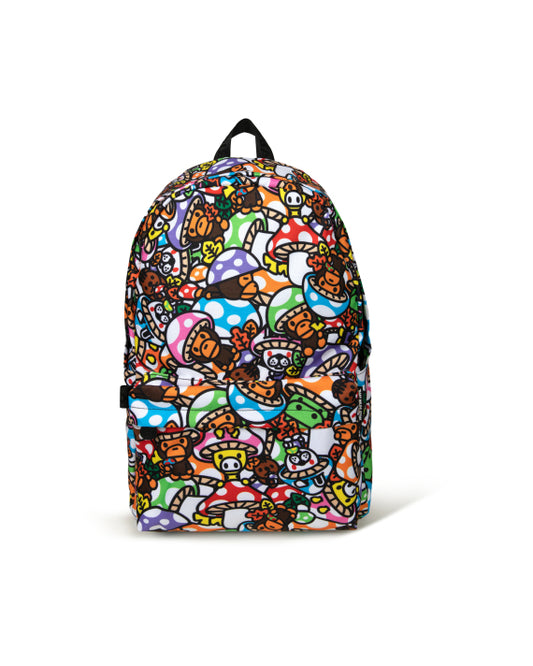 BABY MILO LARGE BACKPACK - MULTI-COLOR MUSHROOM PRINT