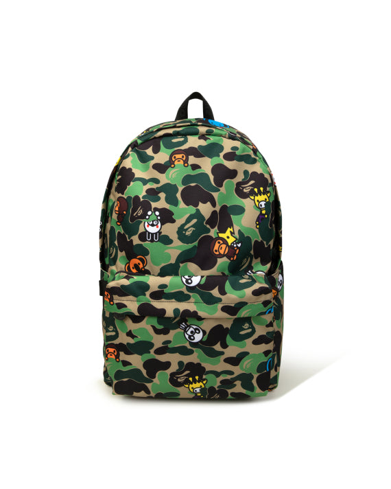 BABY MILO LARGE BACKPACK - CAMO PRINT WITH JUNLE FRIENDS