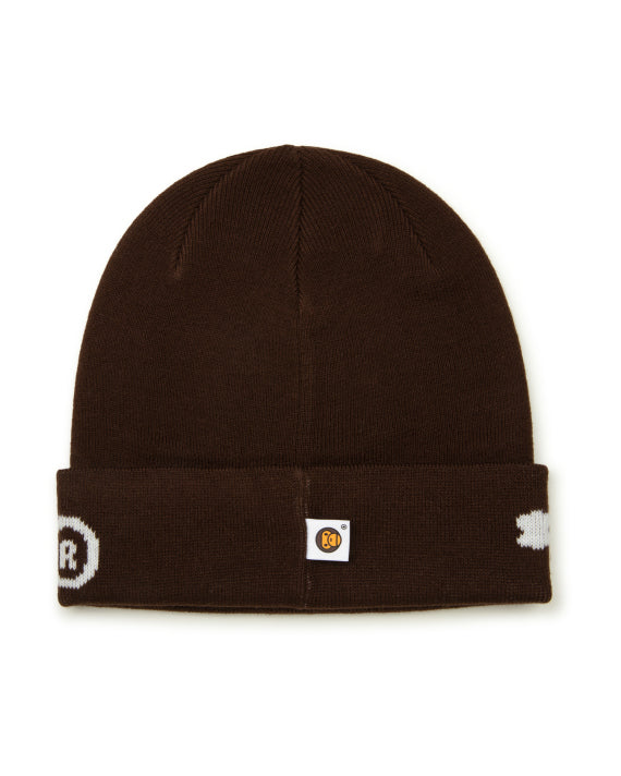 BABY MILO BROWN STAR PATCH BEANIE