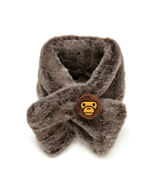 BABY MILO FAUX FUR SCARF - BROWN