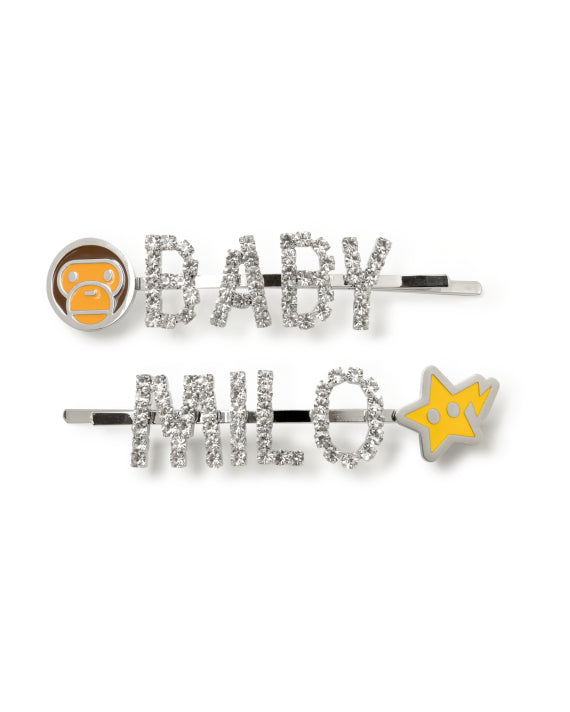 BABY MILO RHINESTONE STAINLESS STEEL HAIR PIN SET – 2 PACK