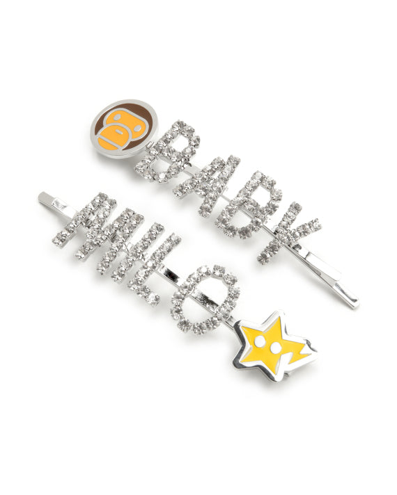 BABY MILO RHINESTONE STAINLESS STEEL HAIR PIN SET – 2 PACK