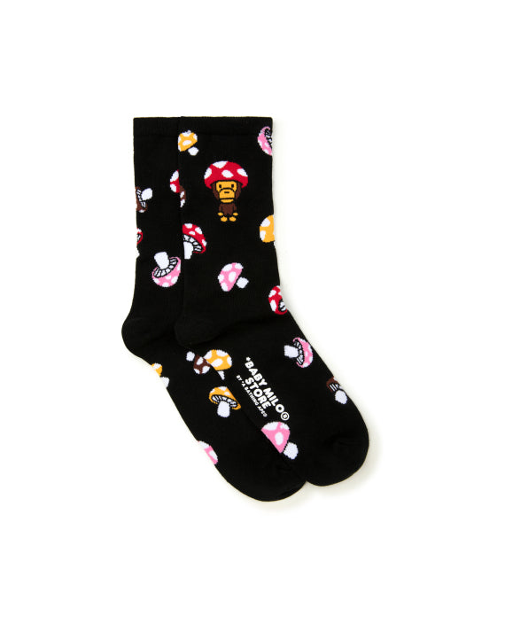 BABY MILO MUSHROOM SOCKS - BLACK