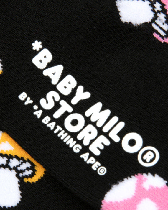 BABY MILO MUSHROOM SOCKS - BLACK