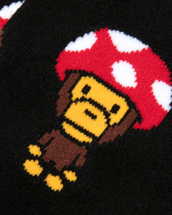 BABY MILO MUSHROOM SOCKS - BLACK