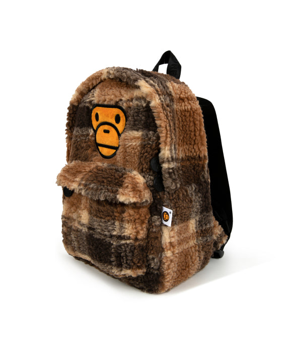 BABY MILO MINI BACKPACK - BROWN PLAID PATTER