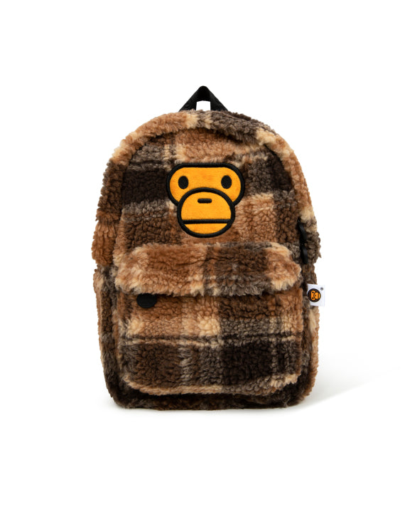 BABY MILO MINI BACKPACK - BROWN PLAID PATTER