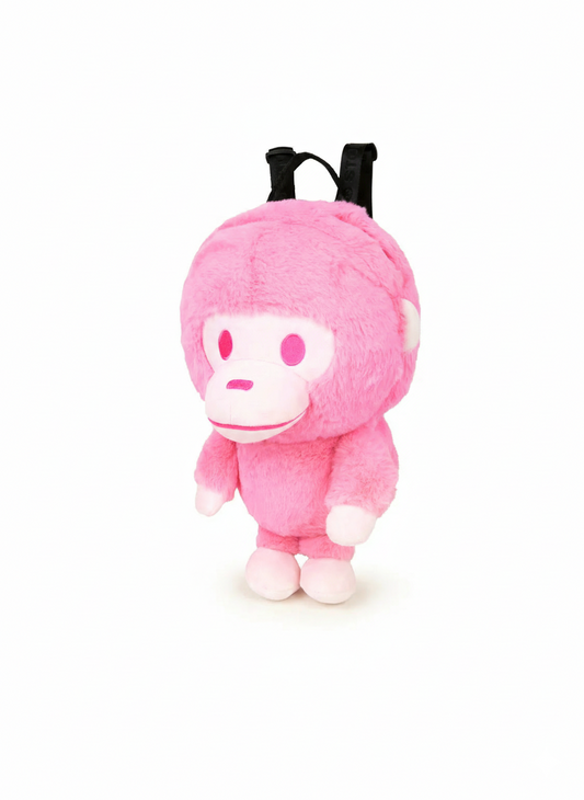 BAPE BABY MILO LARGE PLUSH BACKPACK PINK