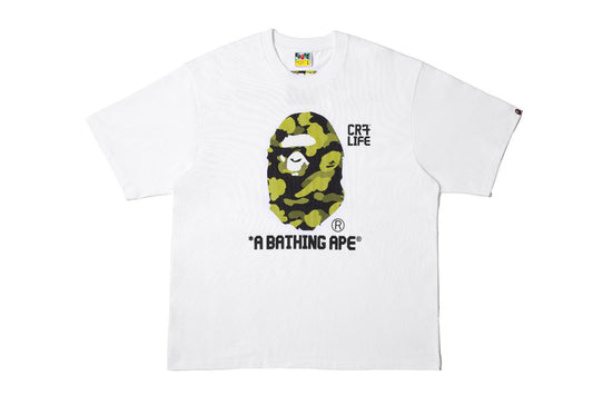 CR7 LIFE X A BATHING APE T-SHIRTS STYLE B - WHITE/ CAMO GREEN