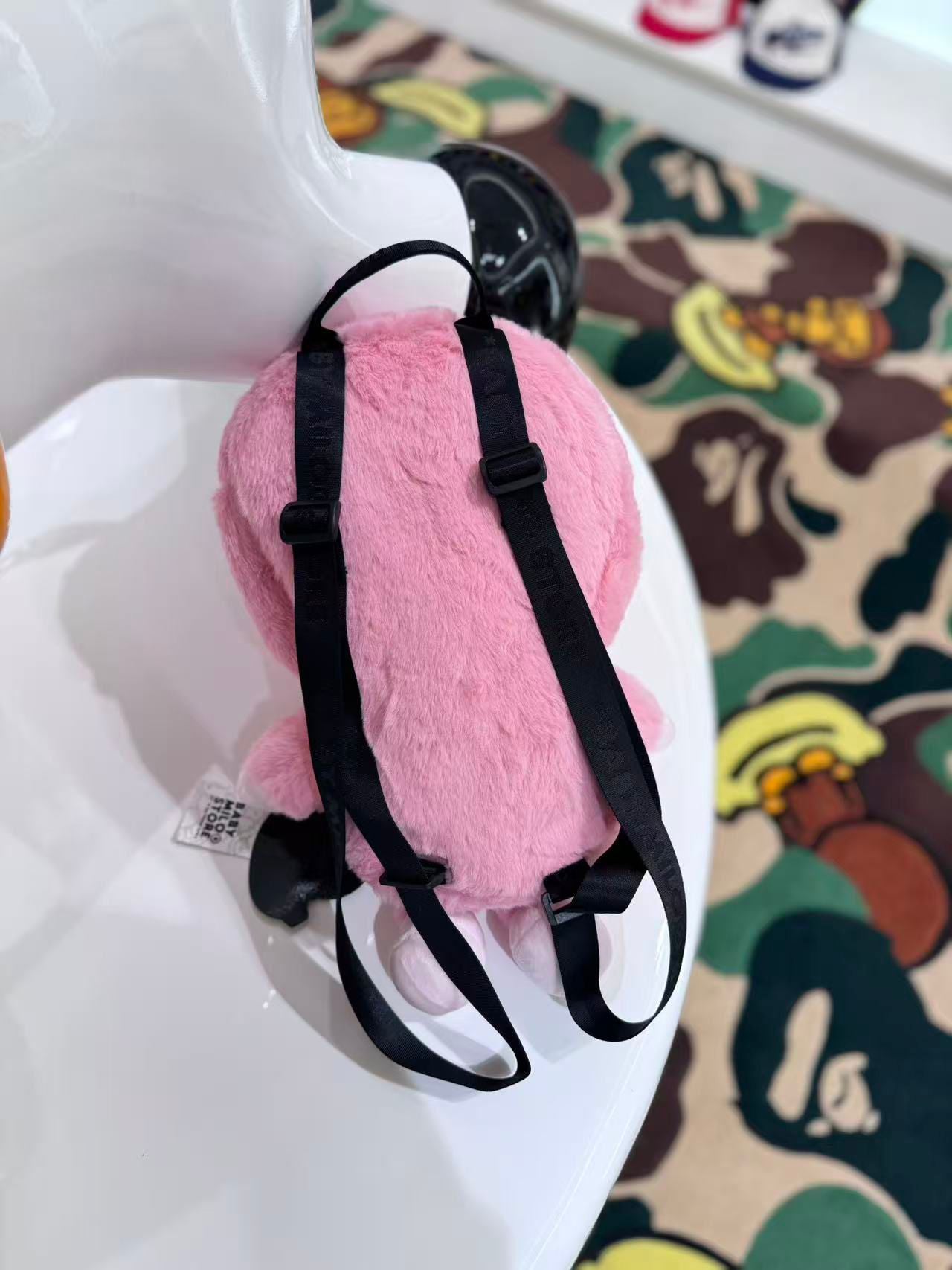 BAPE BABY MILO LARGE PLUSH BACKPACK PINK – BMLO URBAN