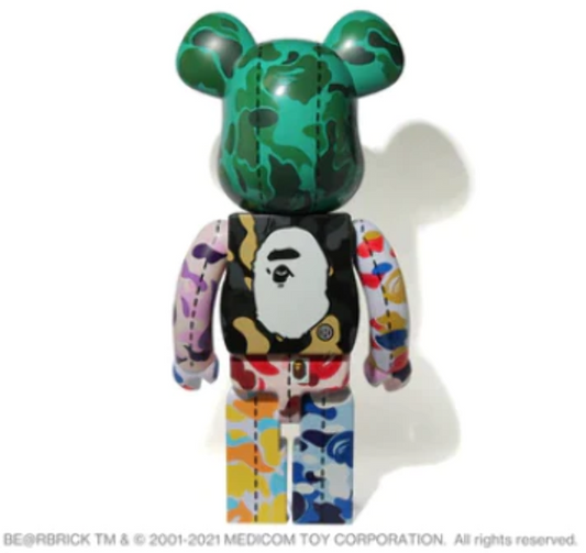 BEARBRICK X BAPE 28TH ANNIVERSARY CAMO #4 1000%