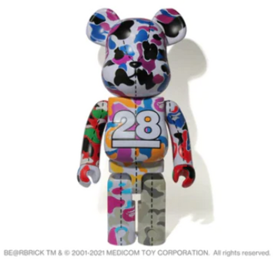 BEARBRICK X BAPE 28TH ANNIVERSARY CAMO #2 1000%