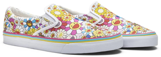 VANS SLIP-ON LX TAKASHI MURAKAMI MULTI-COLOR FLOWER - MEN US SIZE 9
