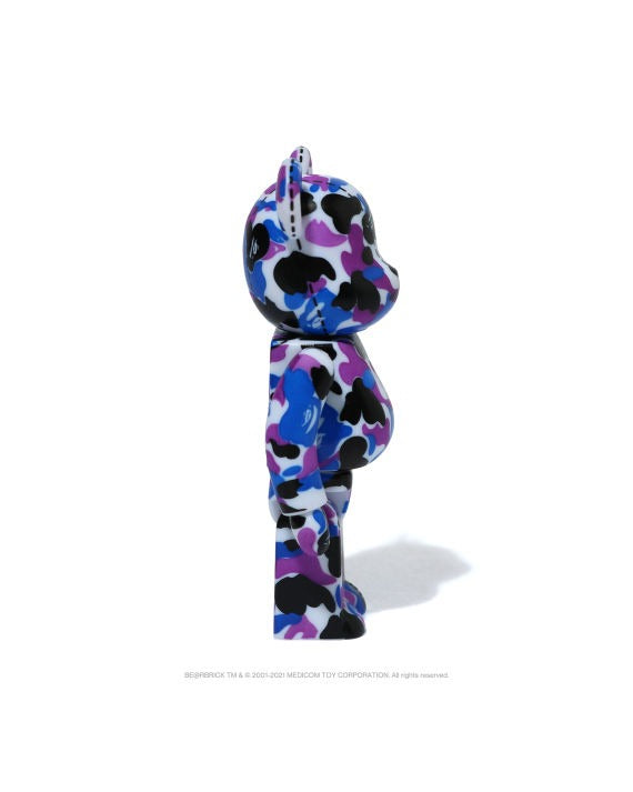 BEARBRICK X A BATHING APE 28TH ANNIVERSARY CAMO #2 100% - PURPLE/ BLUE/ BLACK