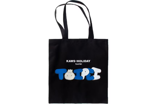 KAWS HOLIDAY LIMITED TAIPEI TOTE BAG - BLACK/BLUE
