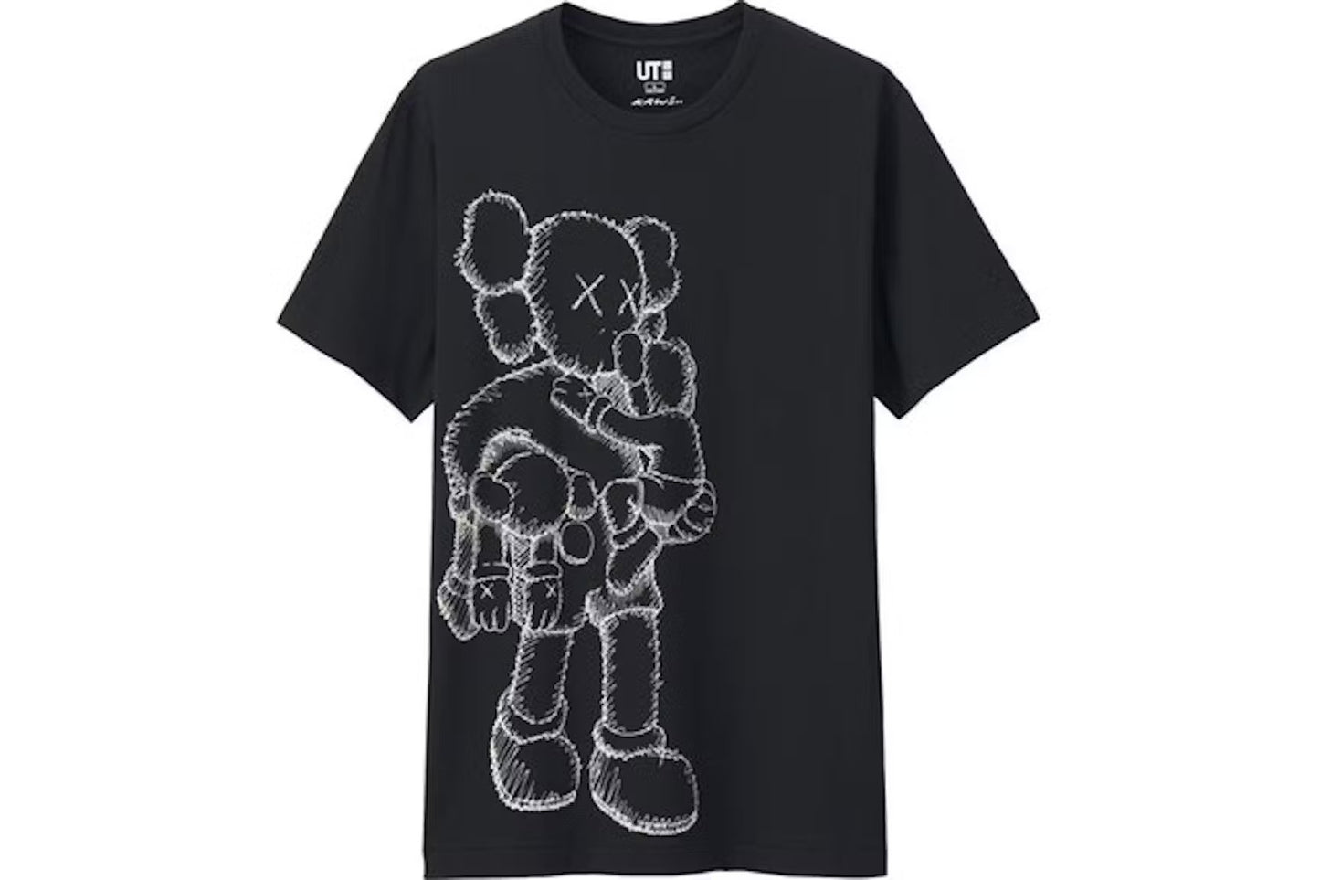 KAWS X UNIQLO CLEAN SLATE TEE - BLACK