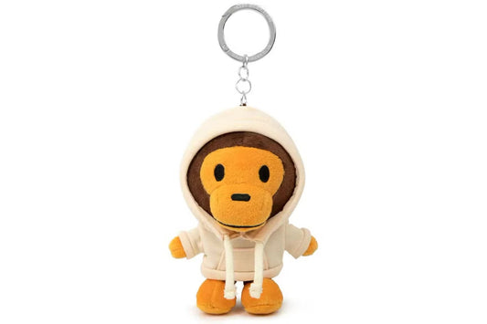 BAPE BABY MILO HOODIE PLUSH KEYCHAIN (IVORY)