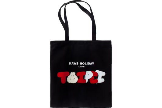 KAWS HOLIDAY LIMITED TAIPEI TOTE BAG - BLACK/RED