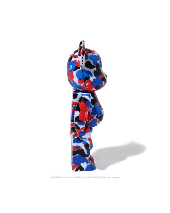 BEARBRICK X A BATHING APE 28TH ANNIVERSARY CAMO #2 100% - RED/ BLUE/ BLACK