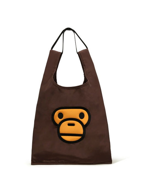BABY MILO HEAD TOTE BAG BROWN