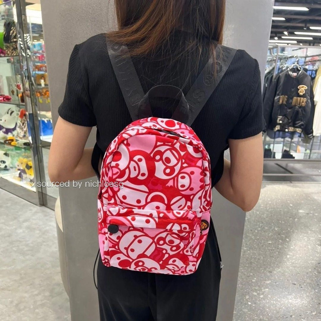 BAPE BABY MILO ALL FRIENDS MINI BACKPACK - PINK