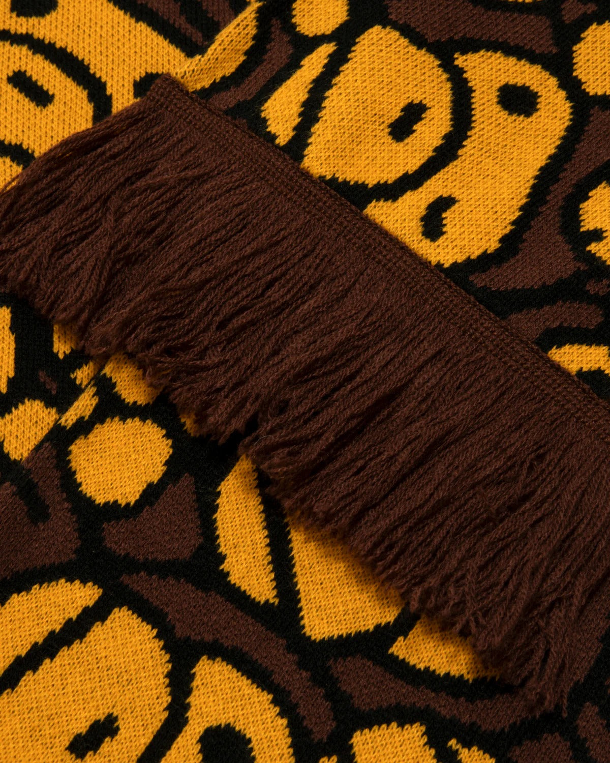 BABY MILO SCARF ALL-OVER MILO FACE PRINT BROWN