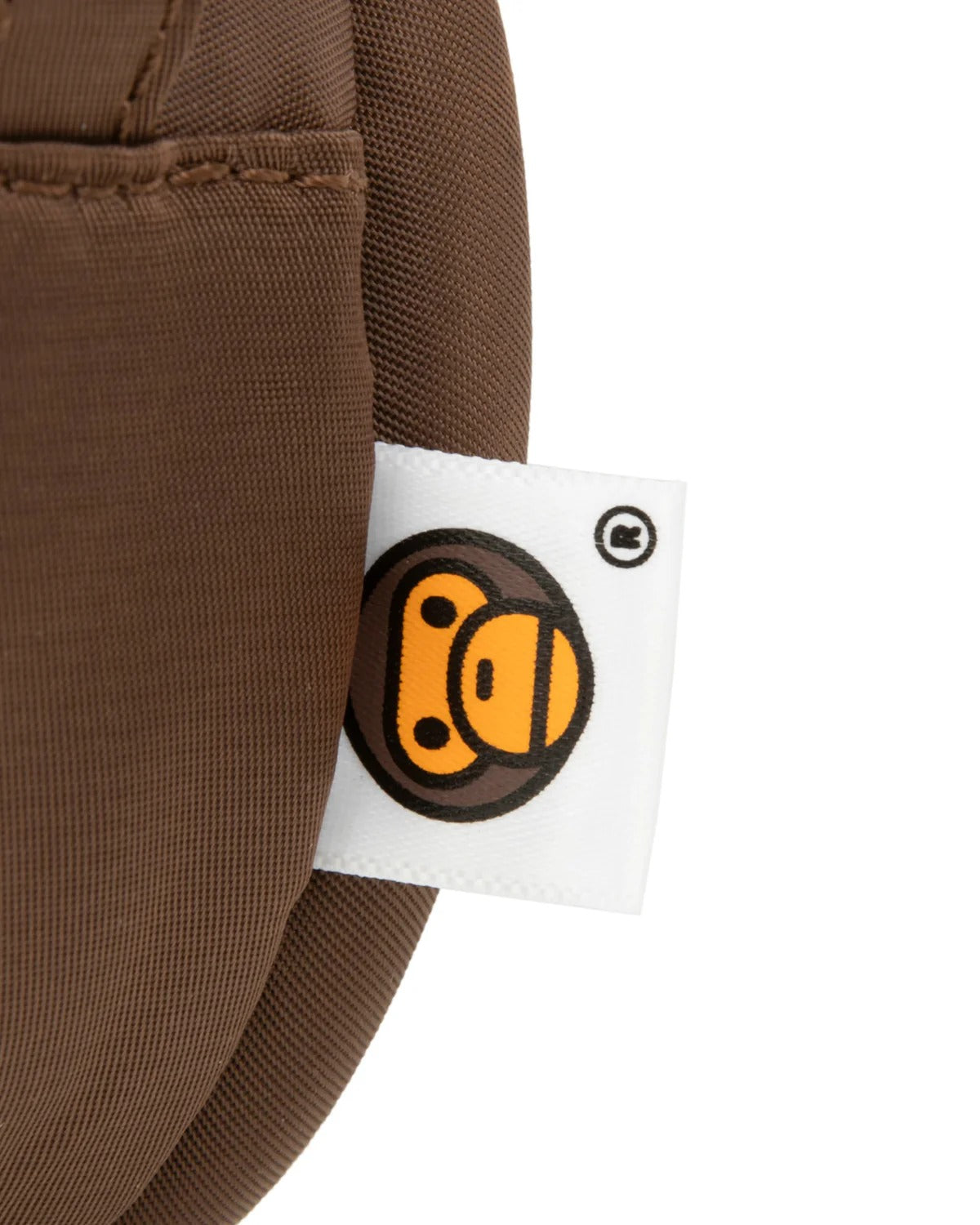 BAPE BABY MILO PLUSH DOLL CHAIN SMALL CROSS SHOULDER BAG - BROWN/YELLOW MONKEY FACE