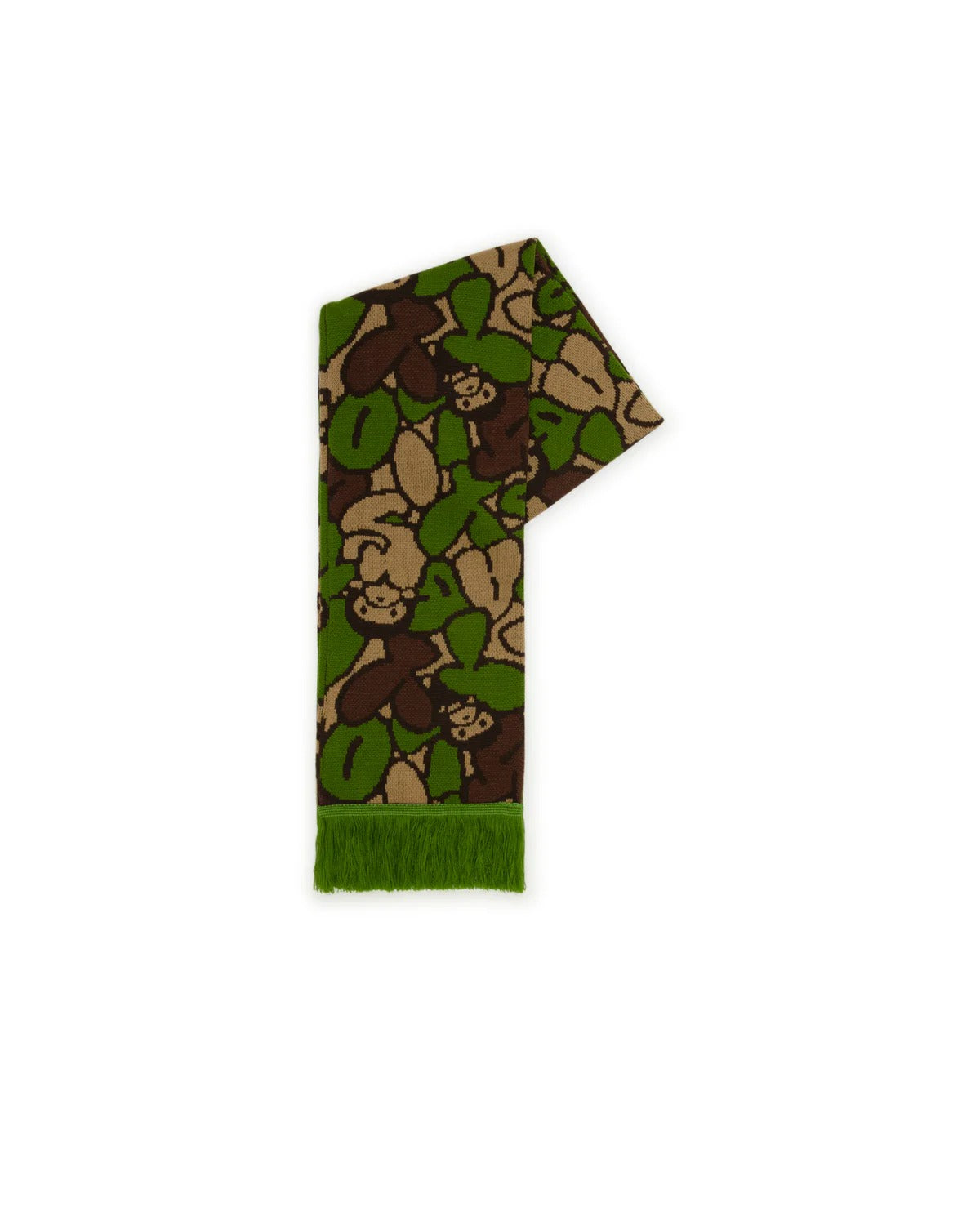 BABY MILO SCARF ALL-OVER MILO FACE PRINT CAMO GREEN