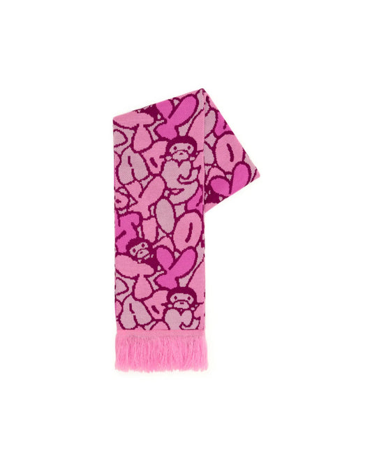 BABY MILO SCARF ALL-OVER MILO FACE PRINT CAMO PINK