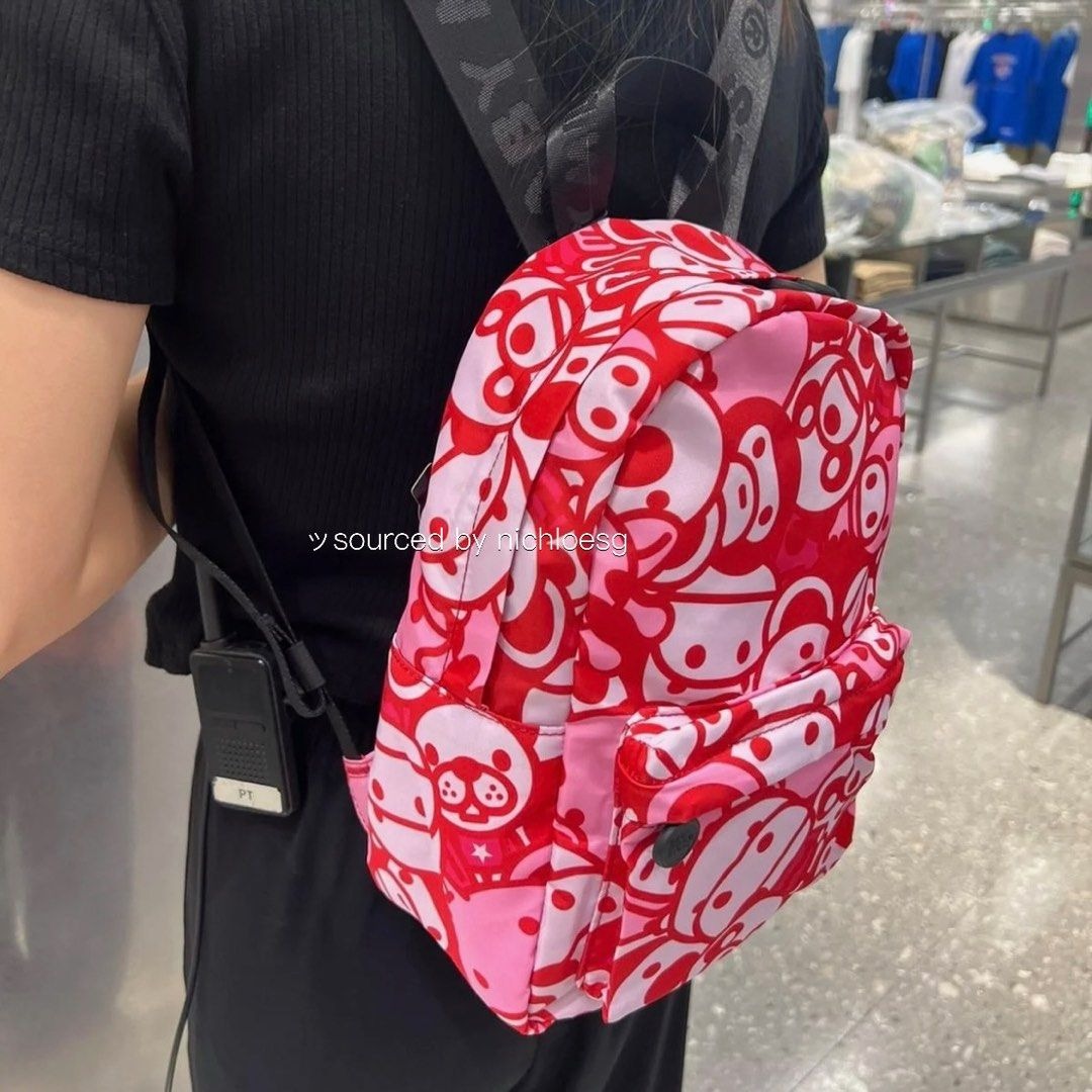 BAPE BABY MILO ALL FRIENDS MINI BACKPACK - PINK