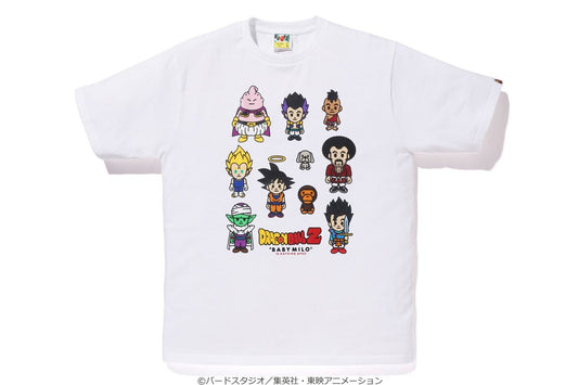 BAPE X DRAGON BALL Z BABY MILO GOKU VEGETA MAJIN BUU MR. SATAN PICCOLO GOHAN TRUNKS UUB BEE TEE - WHITE