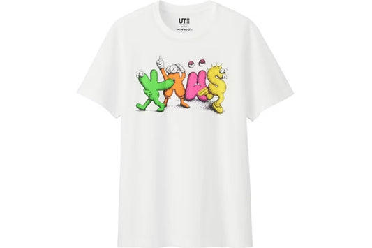 KAWS X UNIQLO UT GRAFFITI MONSTERS VINTAGE ART T-SHIRT (ASIA SIZING) - WHITE