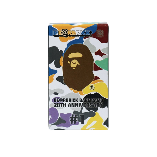 BEARBRICK X BAPE 28TH ANNIVERSARY CAMO #1 SEALED CASE 100% (24 BLIND BOXES)